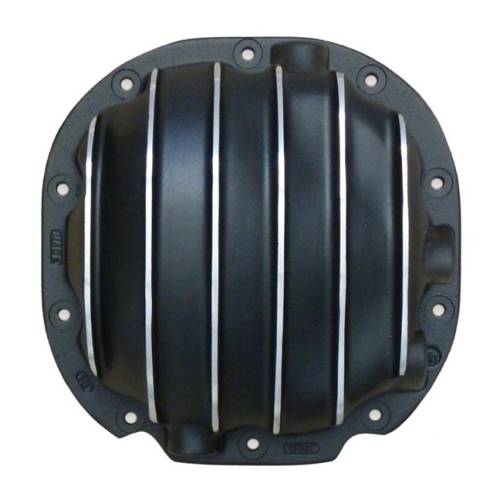 PML Covers - 7064-B | PML Covers Ford 8.8, Straight Fins 10 Bolt Differential Cover For Ford Crown Victoria, Expedition, Explorer, Lighting & F-150 | Black Powder Coated