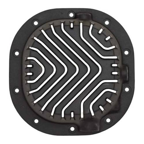 PML Covers - 9519-B | PML Covers Ford 8.8, Patterned Fins 10 Bolt Differential Cover For Ford Crown Victoria, Expedition, Explorer, Lighting & F-150 | Black Powder Coated