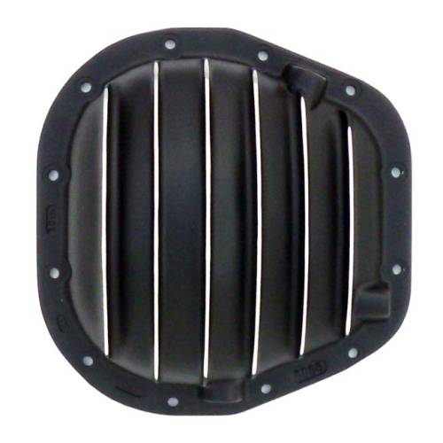 PML Covers - 7086-B | PML Covers Ford Sterling 10.25/10.5 Straight Fins 12 Bolt Differential Cover For Ford F-250/F-350 & Excursion | Black Powder Coated