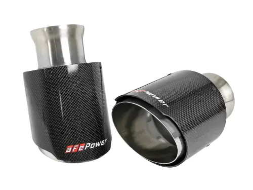Afe - Advance Flow Engineering - 49C32068-C | aFe Power MACH Force-Xp 4-1/2 IN Carbon Fiber/Stainless Steel Direct-Fit Exhaust Tip Set (2015-2023 Charger Hellcat V8-6.2L, 6.4L)