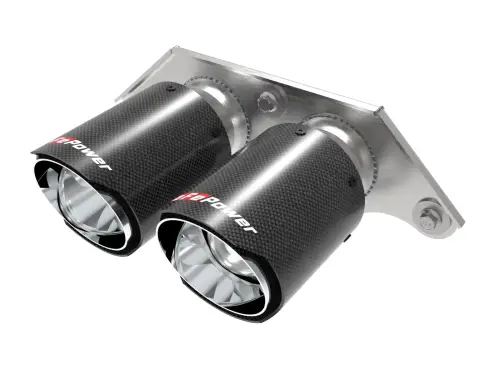 Afe - Advance Flow Engineering - 49C36435-C | aFe Power MACH Force-Xp 4 IN 304 Stainless Steel Bolt-On Exhaust Tips Carbon Fiber (2014-2019 911 GT# H6-3.8L, 4.0L)