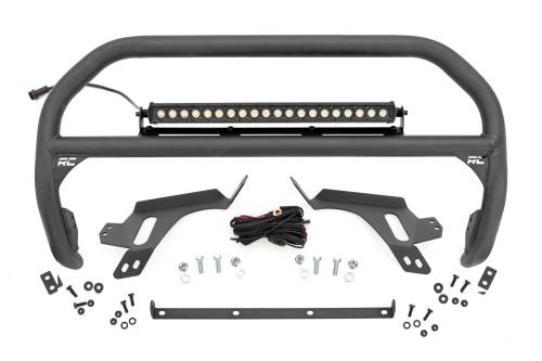 Rough Country - 51155 | Rough Country Nudge Bar For Ford Bronco Sport 4WD Badlands | 20 Inch LED Light Bar, Black Series