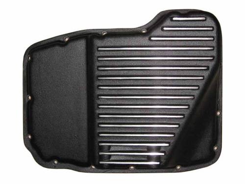 PML Covers - 110478-B | PML Cover Chrysler Dodge 68RFE, 66RFE, 65RFE, 545RFE, 45RFE Stock Capacity Transmission Pan For Dodge Ram 1500, 2500 & 3500 / Durango | Black Powder Coat Finish