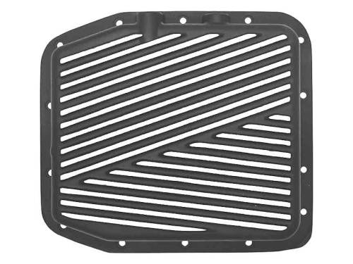 PML Covers - 9324-2-B | PML Cover Ford AODE, 4R70, 4R70W, 4R75W Stock Capacity Transmission Pan For Ford Mustang & Thunderbird / Lincoln Mark VIII & Town Car | Black Powder Coat Finish