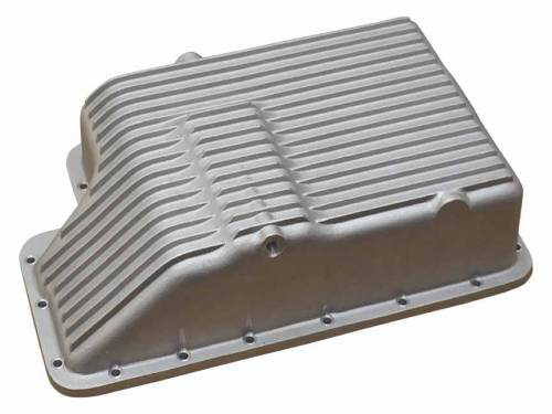 PML Covers - 9973-AC | PML Cover Ford 5R110 2003 to 2008 Deep Transmission Pan For Ford  F-250, F-350, F-450, F-550, E340, E450 & Excursion | Natural As-Cast Finish