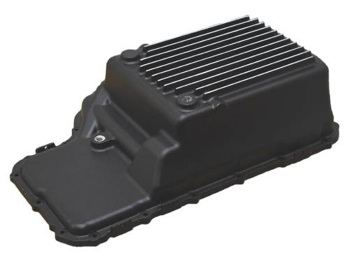 PML Covers - 11180-B | PML Cover Ford 10R140 Deep Transmission Pan For Ford F-250, F-350, F-450, F-550 & F-600 | Black Powder Coated