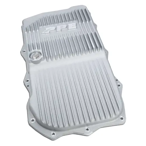 Pacific Performance Engineering - 228153500 | PPE Performance Heavy-Duty Cast Aluminum Transmission Pan Raw Finish (2018-2025 Wrangler, Gladiator | 3.6L 850RE)