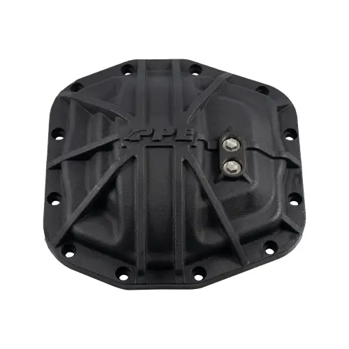 Pacific Performance Engineering - 238043320 | PPE Performance Nodular Iron Front Differential Cover Black Finish (2018-2025 Wrangler, Gladiator | Dana 44 M210 12 Bolt)