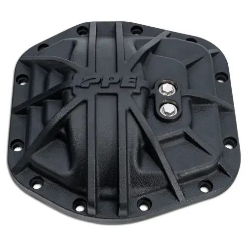 Pacific Performance Engineering - 238043420 | PPE Performance Nodular Iron Front Differential Cover Black Finish (2018-2025 Wrangler | Dana 30 M186 12 Bolt)