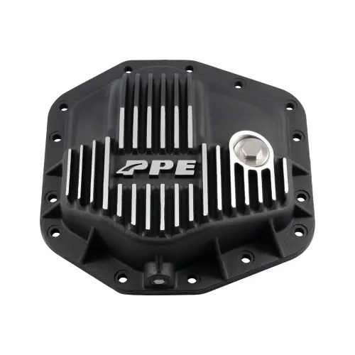 Pacific Performance Engineering - 338041510 | PPE Performance Heavy-Duty Cast Aluminum Front Differential Cover Brushed Finish (2023-2025 F250, F350 Super Duty | Dana 235 14 Bolt)