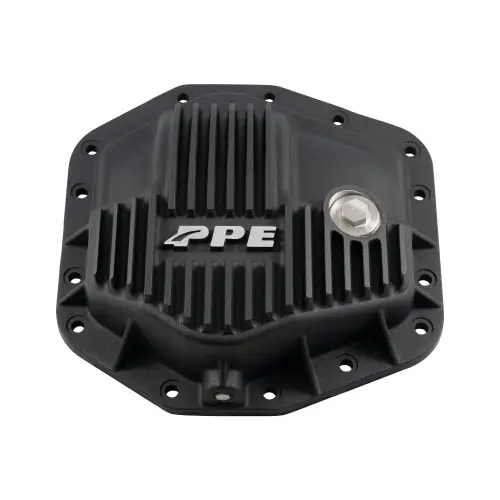 Pacific Performance Engineering - 338041520 | PPE Performance Heavy-Duty Cast Aluminum Front Differential Cover Blackd Finish (2023-2025 F250, F350 Super Duty | Dana 235 14 Bolt)