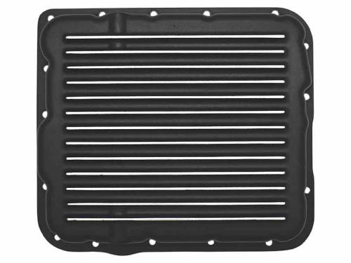 PML Covers - 9297-B | PML Cover GM 700R4, 4L60, 4L60E Stock Capacity Transmission Pan For GM Astro Van, Camaro, Corvette, Firebird & Safari Van | Black Powder Coat Finish