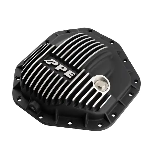 Pacific Performance Engineering - 338052010 | PPE Performance Heavy-Duty Cast Aluminum Rear Differential Cover Brushed Finish (2017-2025 F250, F350 Super Duty Dana M275 14 Bolt)