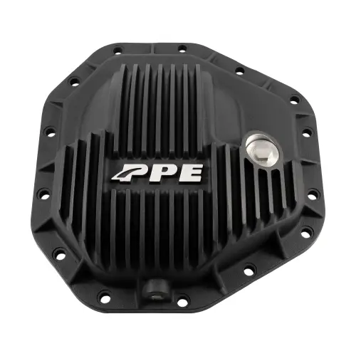 Pacific Performance Engineering - 338052020 | PPE Performance Heavy-Duty Cast Aluminum Rear Differential Cover Black Finish (2017-2025 F250, F350 Super Duty Dana M275 14 Bolt)