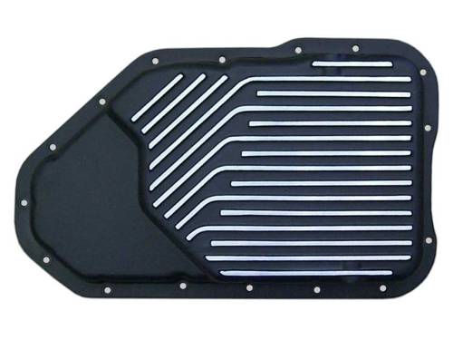 PML Covers - 11070-B | PML Cover GM 200 4R Stock Capacity Transmission Pan For Buick Regal T Type / Grand National / Chevrolet Monte Carlo SS | Black Powder Coat Finish