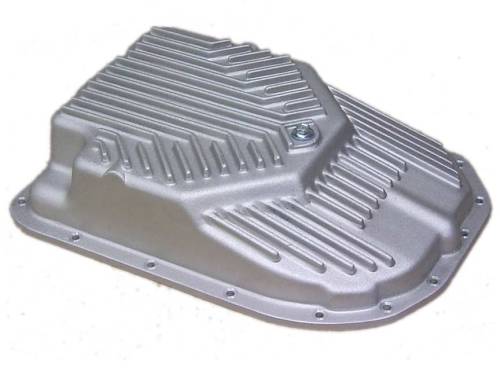 PML Covers - 9437-AC | PML Cover GM 4L80E, 4L85E Deep 1997 And Later Transmission Pan For Chevrolet Avalanche, Silverado 2500/3500, Express & Suburban 2500 / GMC Savana, Sierra 2500/3500 / Hummer H1 | Natural As-Cast Finish