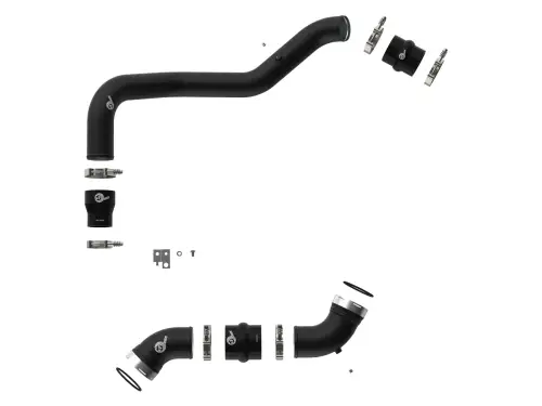 Afe - Advance Flow Engineering - 46-20054-B | AFE Power BladeRunner Aluminum Hot and Cold Charge Pipe Kit Black (2006-2010 Silverado, Sierra 2500 HD, 3500 HD V8-6.6L td)
