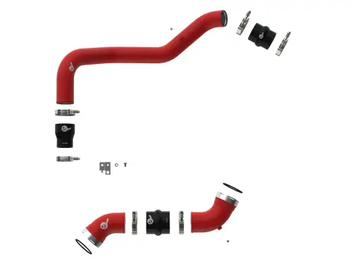 Afe - Advance Flow Engineering - 46-20054-R | AFE Power BladeRunner Aluminum Hot and Cold Charge Pipe Kit Red (2006-2010 Silverado, Sierra 2500 HD, 3500 HD V8-6.6L td)