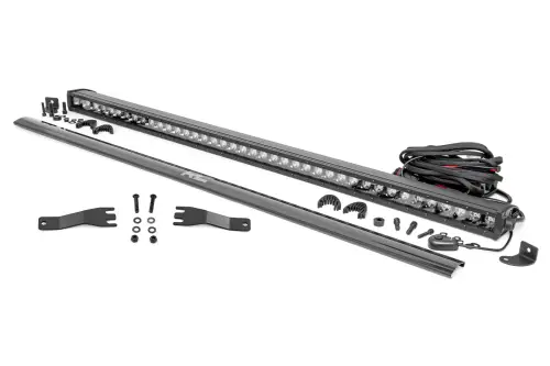 Rough Country - 71211 | Rough Country Front Mount 40 Inch LED Light Bar Kit For Can-Am Maverick Sport 1000R | Black Series, Single Row