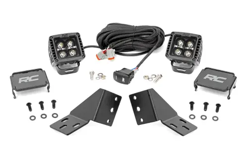 Rough Country - 96125 | Rough Country LED Light Kit Rear Mount For CFMOTO UFORCE 1000 U10 Pro | Black Series With White DRL