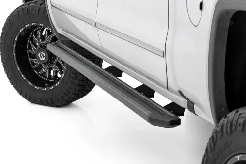 Rough Country - 55010 | Rough Country Multi-Color LED Running Boards For Chevrolet Silverado / GMC Sierra 1500, 2500 HD & 3500 HD | Crew Cab