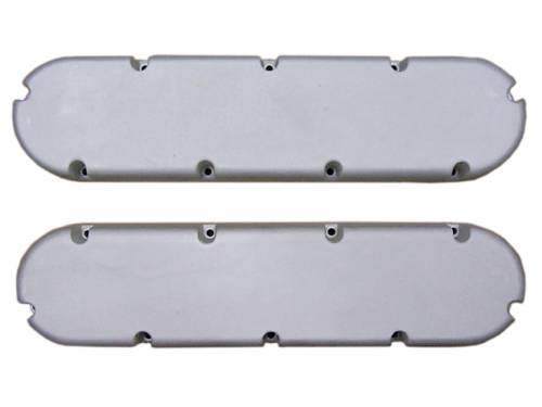 PML Covers - 7872-1-AC | PML Cover Valve Covers For CADILLAC 368, 425, 472, 500, Plain Top | Natural As-Cast Finish
