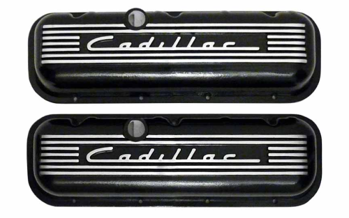 PML Covers - 11134-P | PML Cover Valve Covers For Chevy Big Block, 396, 427, 454, 502, CADILLAC Script, Tall | Polish Finish