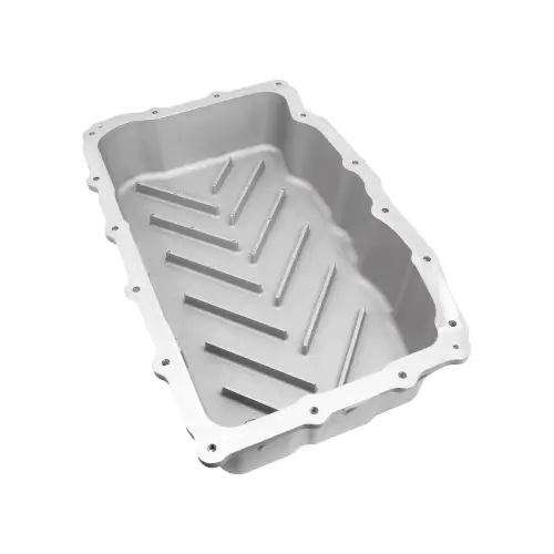 Pacific Performance Engineering - 128051100 | PPE Performance Heavy-Duty Cast Aluminum Transmission Pan Raw Finish (2020-2025 GM 3.0L Duramax 10L80)
