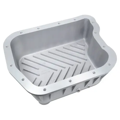Pacific Performance Engineering - 228051010 | PPE Performance Heavy-Duty Cast Aluminum Transmission Pan Brushed Finish (1990-2009 Dodge 5.9L Cummins 46RH 46RE 47RE 47RH 48RE)