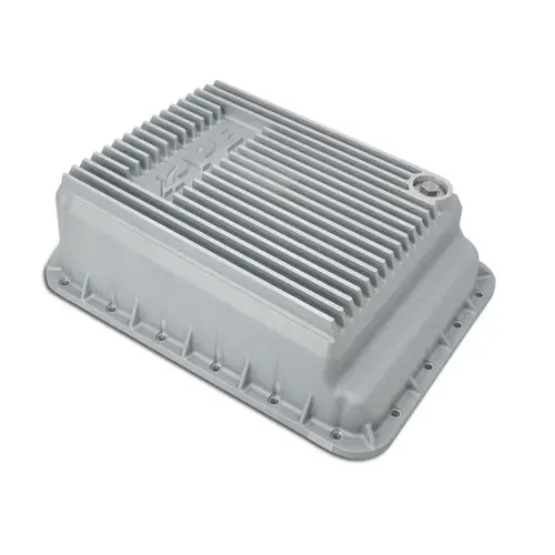 Pacific Performance Engineering - 228053200 | PPE Performance Heavy-Duty Cast Aluminum Transmission Pan Raw Finish (2013-2024 Ram 2500, 3500 6.7L Cummins Aisin AS69RC)