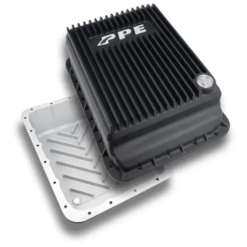 Pacific Performance Engineering - 228053220 | PPE Performance Heavy-Duty Cast Aluminum Transmission Pan Black Finish (2013-2024 Ram 2500, 3500 6.7L Cummins Aisin AS69RC)