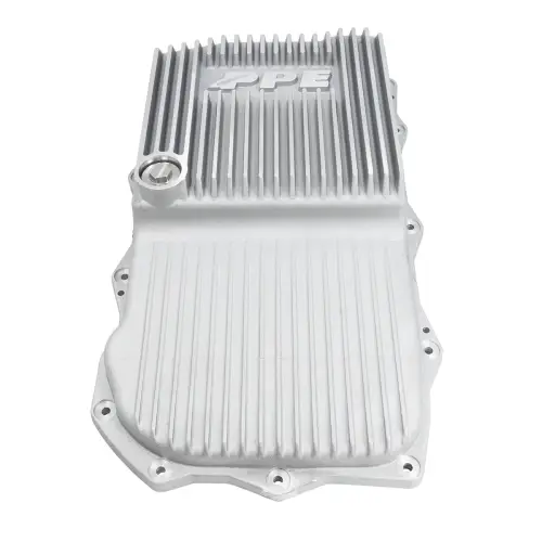 Pacific Performance Engineering - 228153000 | PPE Performance Heavy-Duty Cast Aluminum Transmission Pan - Deep Raw Finish (2018-2025 Jeep Wrangler JL, Gladiator JT 2.0L, 3.0L, 6.4L, 850RE/8HP75)