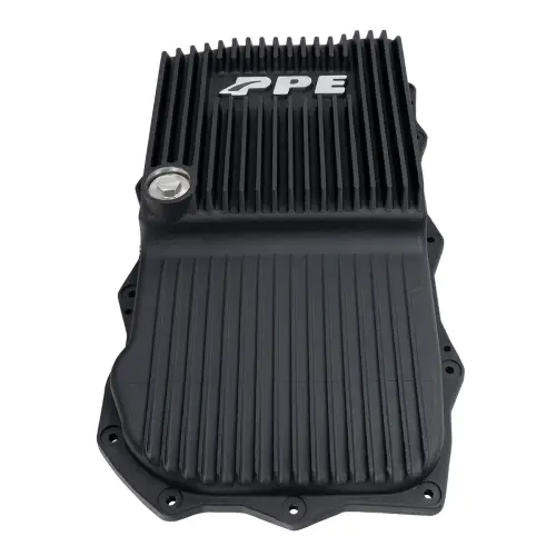 Pacific Performance Engineering - 228153020 | PPE Performance Heavy-Duty Cast Aluminum Transmission Pan - Deep Black Finish (2018-2025 Jeep Wrangler JL, Gladiator JT 2.0L, 3.0L, 6.4L, 850RE/8HP75)