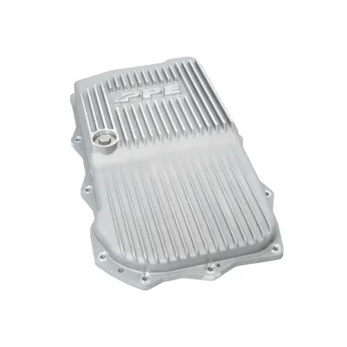 Pacific Performance Engineering - 228153400 | PPE Performance Heavy-Duty Cast Aluminum Transmission Pan Raw Finish (2018-2025 Jeep Wrangler JL, Gladiator JT 2.0L, 3.0L, 6.4L, 850RE/8HP75)