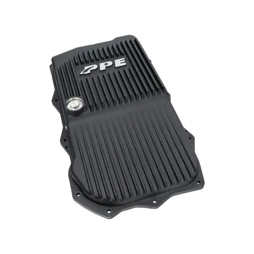 Pacific Performance Engineering - 228153420 | PPE Performance Heavy-Duty Cast Aluminum Transmission Pan Black Finish (2018-2025 Jeep Wrangler JL, Gladiator JT 2.0L, 3.0L, 6.4L, 850RE/8HP75)
