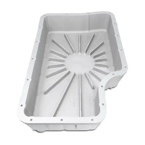 Pacific Performance Engineering - 328052000 | PPE Performance Heavy-Duty Cast Aluminum Transmission Pan Raw Finish (2011-2019 Ford F250, F350 Super Duty 6.7L Power Stroke 6R140)