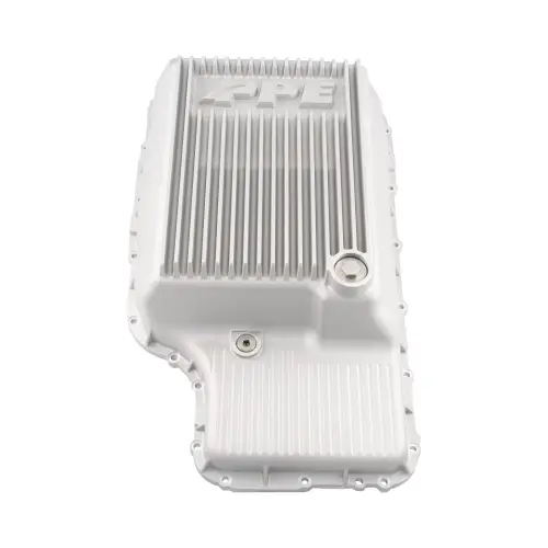 Pacific Performance Engineering - 328053400 | PPE Performance Heavy-Duty Cast Aluminum Transmission Pan Raw Finish (2020-2026 Ford F250, F350 Super Duty 6.2L, 7.3L 10R140)