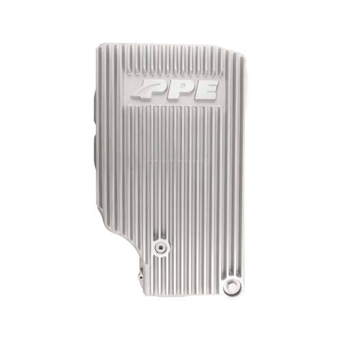 Pacific Performance Engineering - 328053500 | PPE Performance Heavy-Duty Cast Aluminum Transmission Pan Raw Finish (2020-2025 Ford F250, F350 Super Duty 6.7L Power Stroke 10R140)