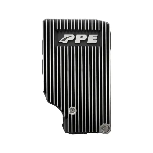 Pacific Performance Engineering - 328053510 | PPE Performance Heavy-Duty Cast Aluminum Transmission Pan Brushed Finish (2020-2025 Ford F250, F350 Super Duty 6.7L Power Stroke 10R140)