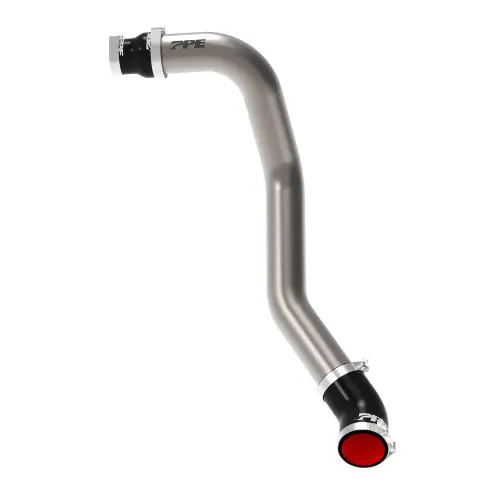 Pacific Performance Engineering - 115022010 | Hot Side Intercooler Charge Pipe Brushed Finish (2004-2010 Silverado 2500 HD, 3500 HD 6.6L td)