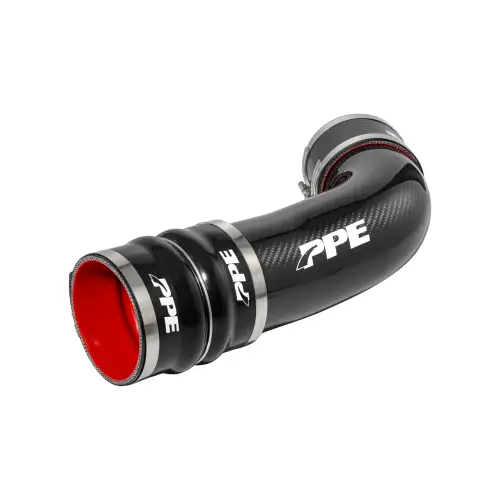 Pacific Performance Engineering - 115020160 | PPE Performance Zilla Turbo Inlet Tube Twill Weaved Carbon Fiber (2020-2026 Silverado, Sierra 2500 HD, 3500 HD 6.6L td)