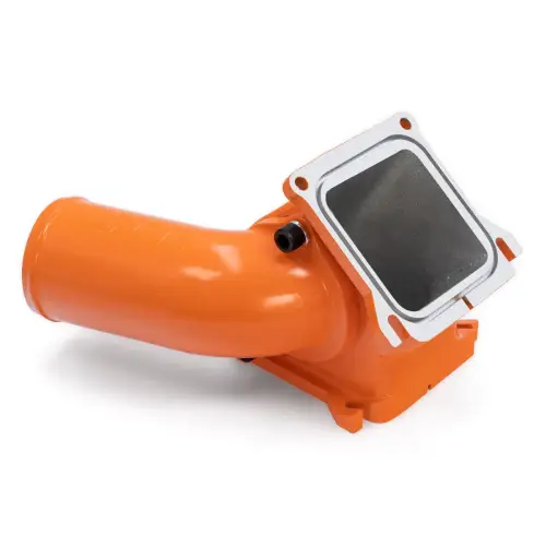 Pacific Performance Engineering - 115053552 | PPE Performance Race High-Flow 3 inch Intake Bridge Manifold Orange Finish (2006-2010 Silverado, Sierra 2500 HD, 3500 HD 6.6L td)