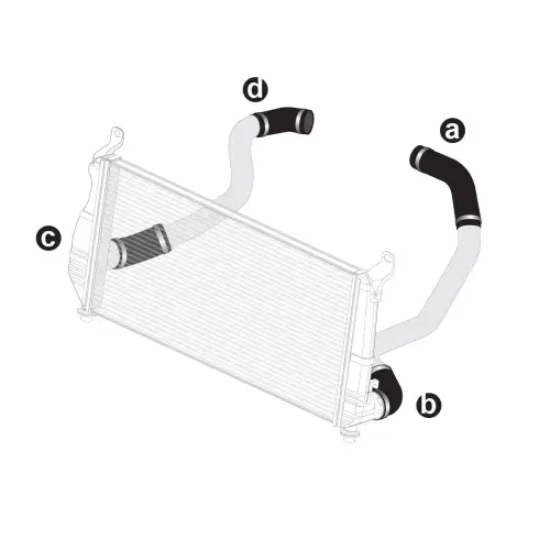 Pacific Performance Engineering - 115910101 | PPE Performance Intercooler Piping Silicone Hose Kit (2001 Silverado, Sierra 2500 HD, 3500 HD 6.6L td, LB7)