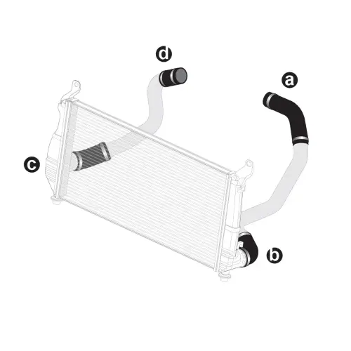 Pacific Performance Engineering - 115910204 | PPE Performance Intercooler Piping Silicone Hose Kit (2002-2004 Silverado, Sierra 2500 HD, 3500 HD 6.6L td, LB7)