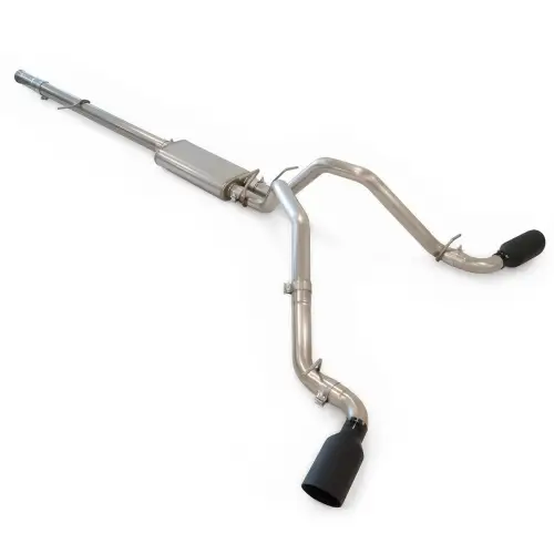 Pacific Performance Engineering - 117030020 | PPE Performance Cat-Back Exhaust System Dual Exit Raw Tubes, Black Ceramic Coated Tips (2009-2013 Silverado, Sierra 1500 V8-4.8L, 5.3L)