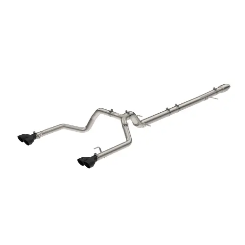 Pacific Performance Engineering - 117060020 | PPE Performance 304 Stainless Steel DPF-Back Performance Exhaust Kit - Dual Exit Raw Tubes, Black Ceramic Coated Tips (2020–2022 Silverado, Sierra 1500 I6-3.0L td)