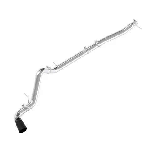 Pacific Performance Engineering - 117153020 | PPE Performance 304 Stainless Steel DPF-Back Performance Exhaust Kit - Single Exit Polished Tubes, Black Ceramic Coated Tips (2023–2025 Silverado, Sierra 1500 I6-3.0L td)