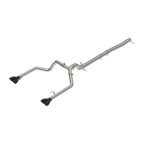 Pacific Performance Engineering - 117160020 | PPE Performance 304 Stainless Steel DPF-Back Performance Exhaust Kit - Dual Exit Raw Tubes, Black Ceramic Coated Tips (2023–2025 Silverado, Sierra 1500 I6-3.0L td)