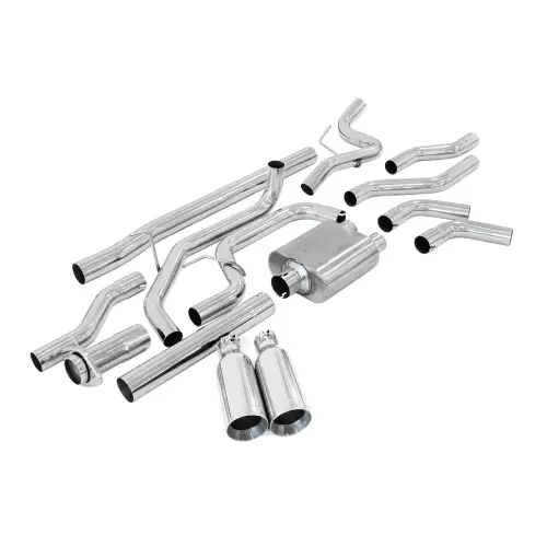 Pacific Performance Engineering - 317033030 | PPE Performance Cat-Back Exhaust System Dual Exit Polished Tubes, Polished Tip (2009-2014 F150 V8-4.6L, 5.0L, 5.4L)
