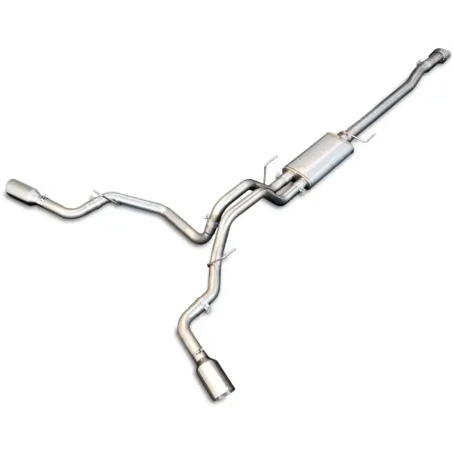 Pacific Performance Engineering - 317043030 | PPE Performance Cat-Back Exhaust System Dual Exit Polished Tubes, Polished Tip (2015-2020 F150 V6-2.7L, 3.5L Twin Turbo, V8-5.0L)